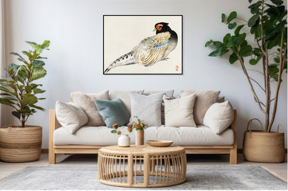 Plakat  Peregrine Falcon, Kōno Bairei Japoński Vintage do Salonu