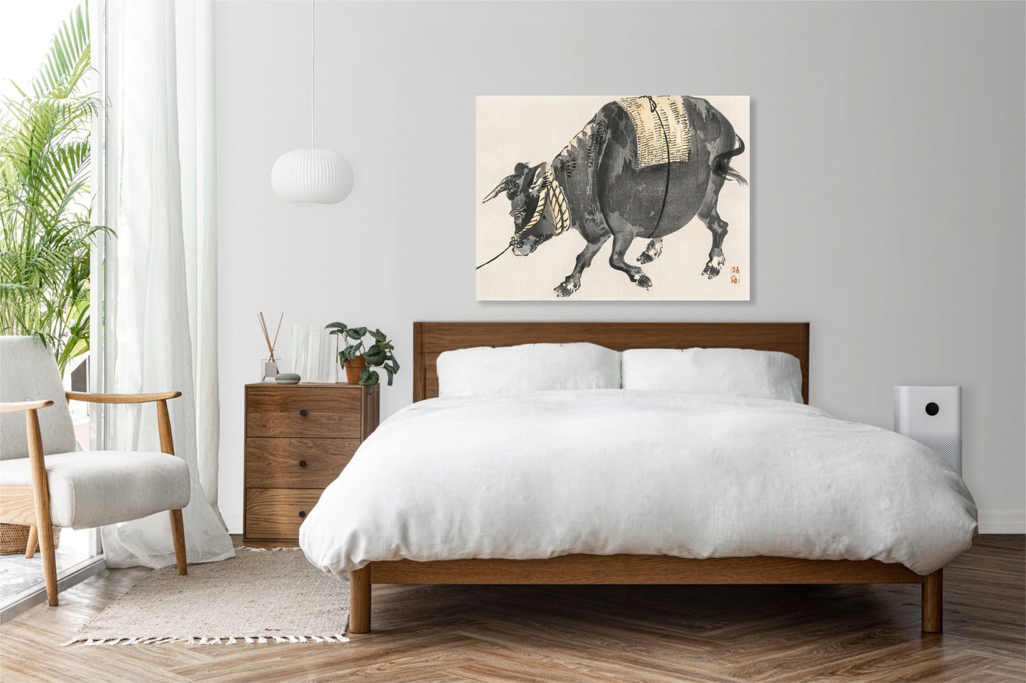 Obraz  Black Bull, Kōno Bairei Japoński Vintage do Salonu
