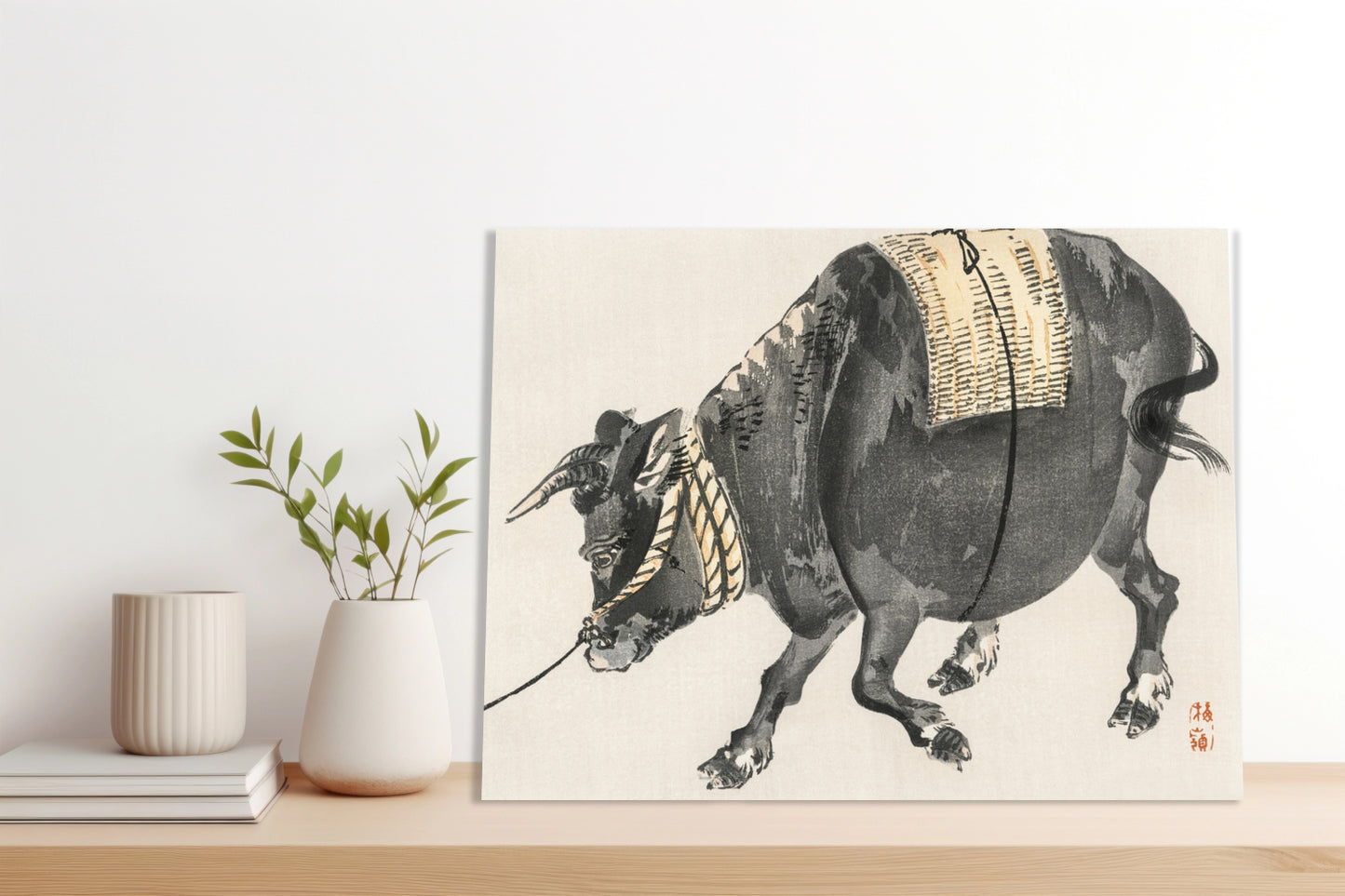 Obraz  Black Bull, Kōno Bairei Japoński Vintage do Salonu