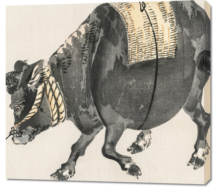 Obraz  Black Bull, Kōno Bairei Japoński Vintage do Salonu