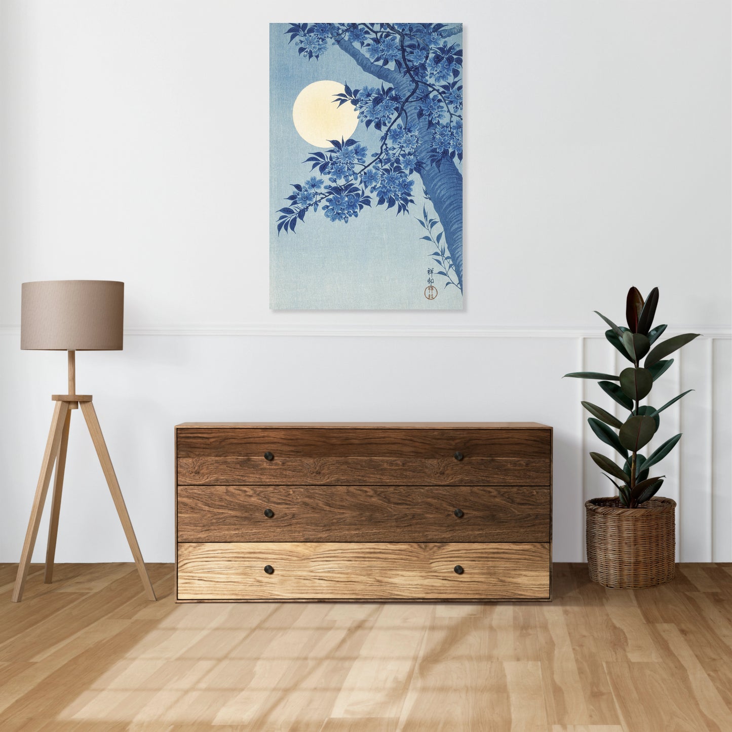Obraz  Blossoming Cherry, Koson Japoński Vintage do Salonu