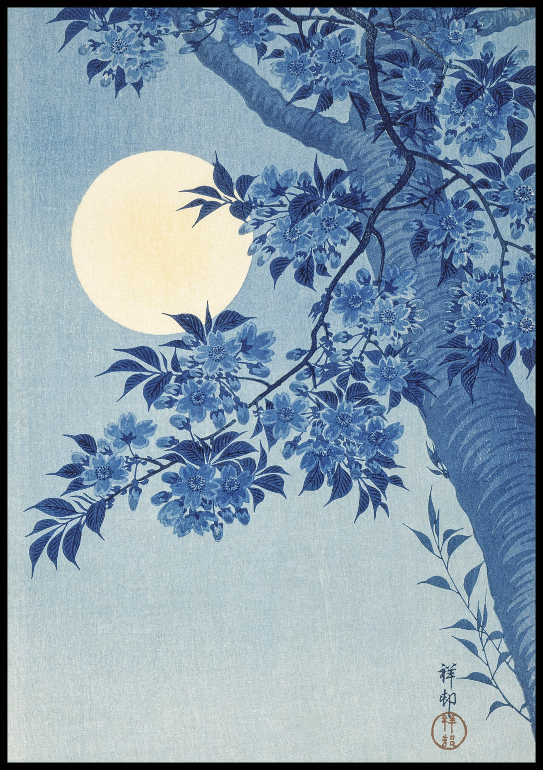 Plakat  Blossoming Cherry, Koson Japoński Vintage do Salonu