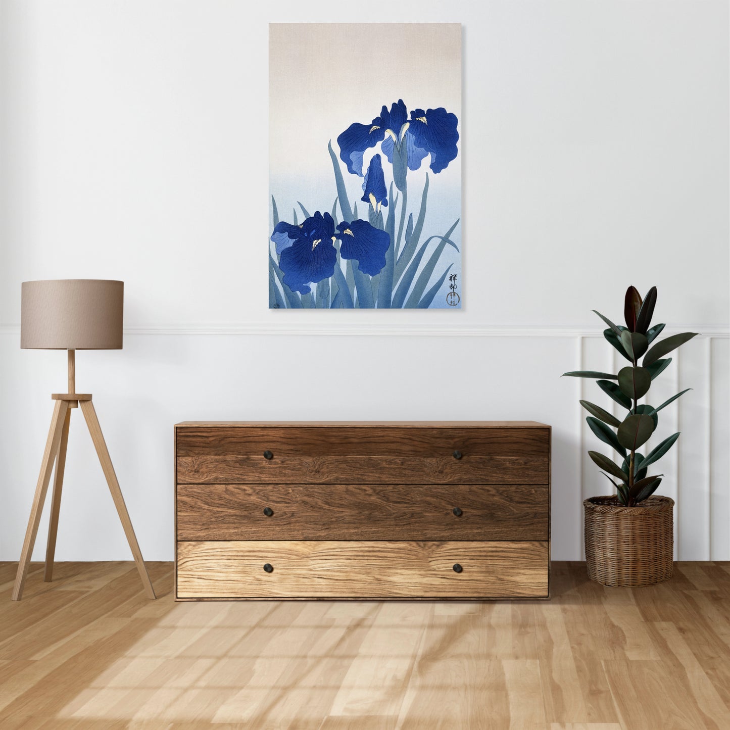 Obraz  Iris Flowers, Koson Japoński Vintage do Salonu