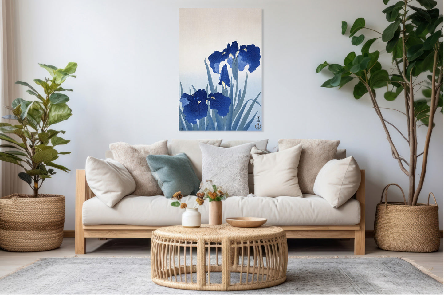 Obraz  Iris Flowers, Koson Japoński Vintage do Salonu