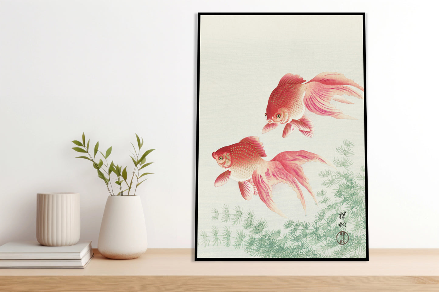 Plakat  Two Veil Goldfish, Koson Japoński Vintage do Salonu