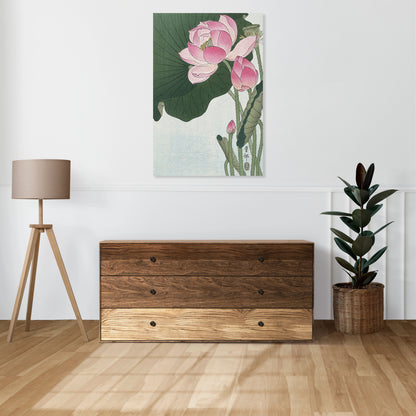 Obraz  Blooming Lotus Flowers, Koson Japoński Vintage do Salonu