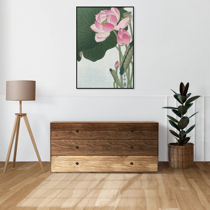 Plakat  Blooming Lotus Flowers, Koson Japoński Vintage do Salonu