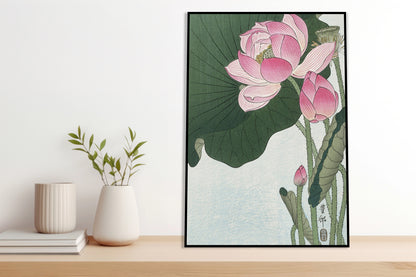 Plakat  Blooming Lotus Flowers, Koson Japoński Vintage do Salonu
