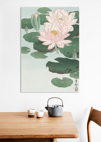 Obraz  Water Lily, Koson Japoński Vintage do Salonu