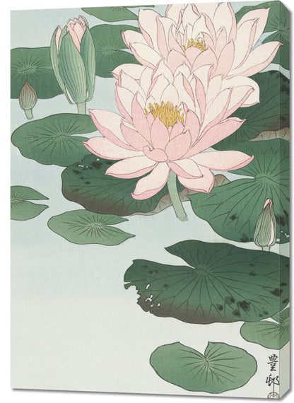 Obraz  Water Lily, Koson Japoński Vintage do Salonu