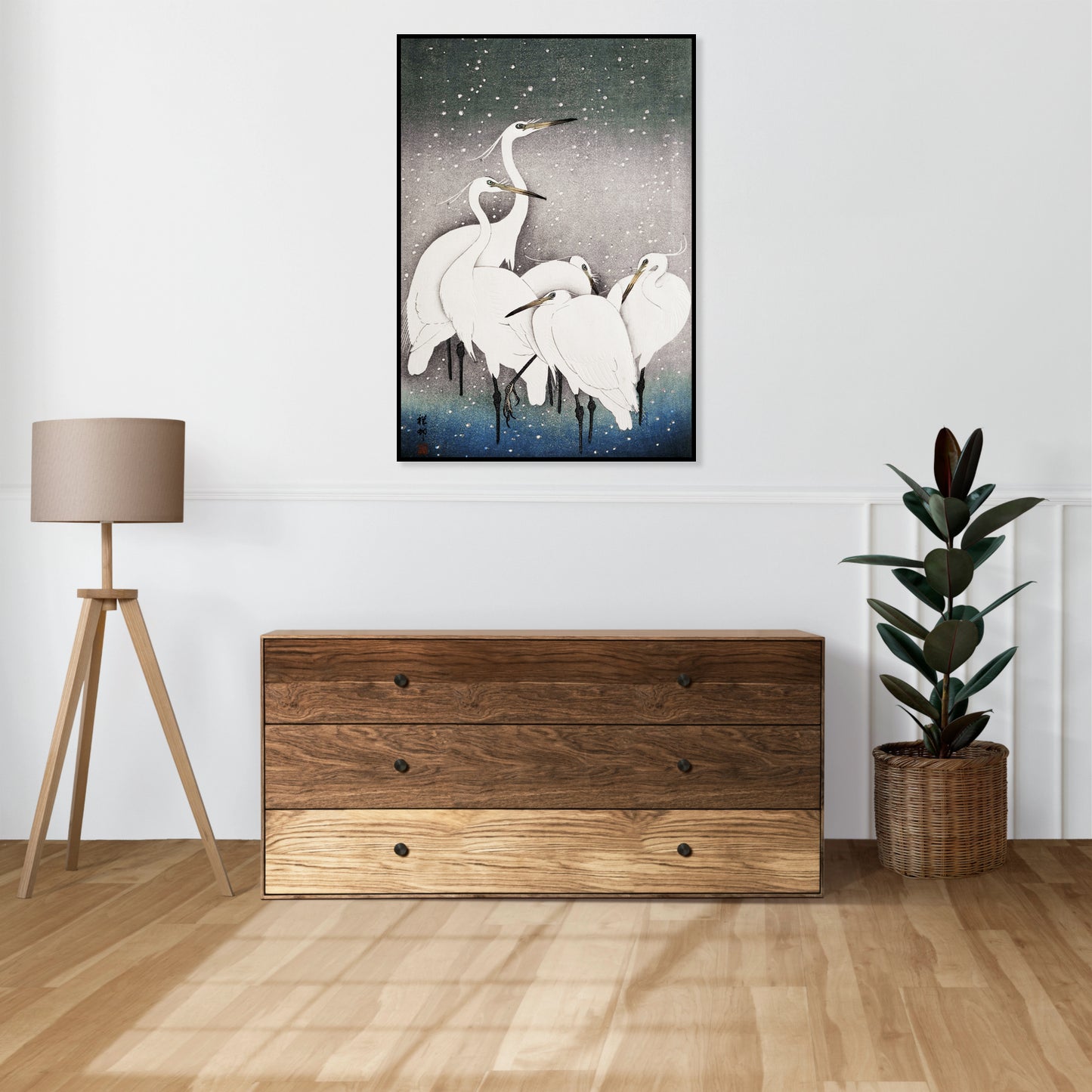 Plakat  Group of Egrets, Koson Japoński Vintage do Salonu