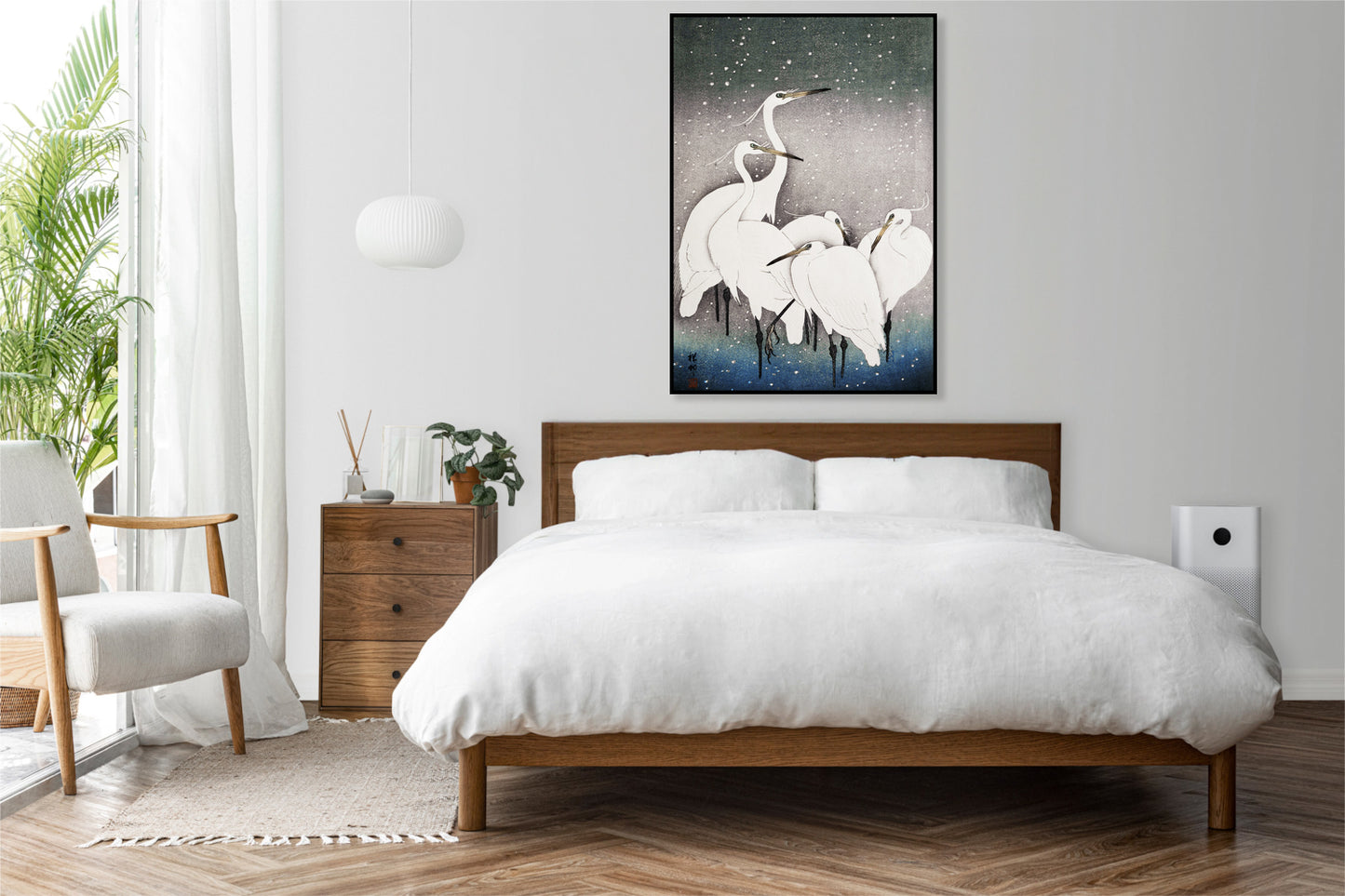 Plakat  Group of Egrets, Koson Japoński Vintage do Salonu