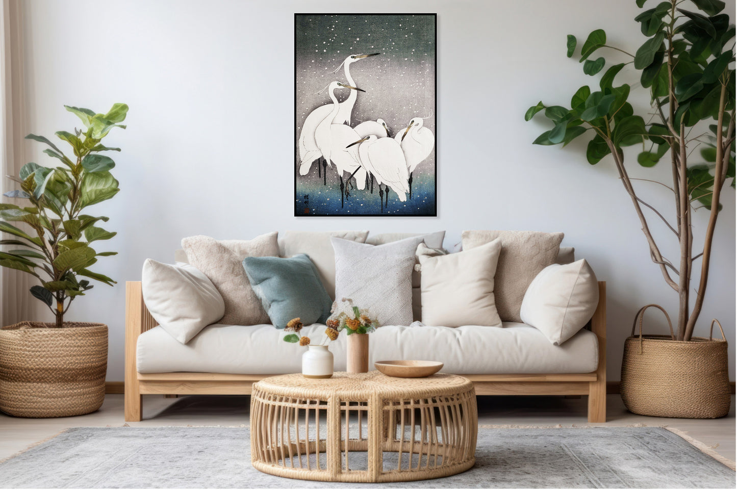 Plakat  Group of Egrets, Koson Japoński Vintage do Salonu