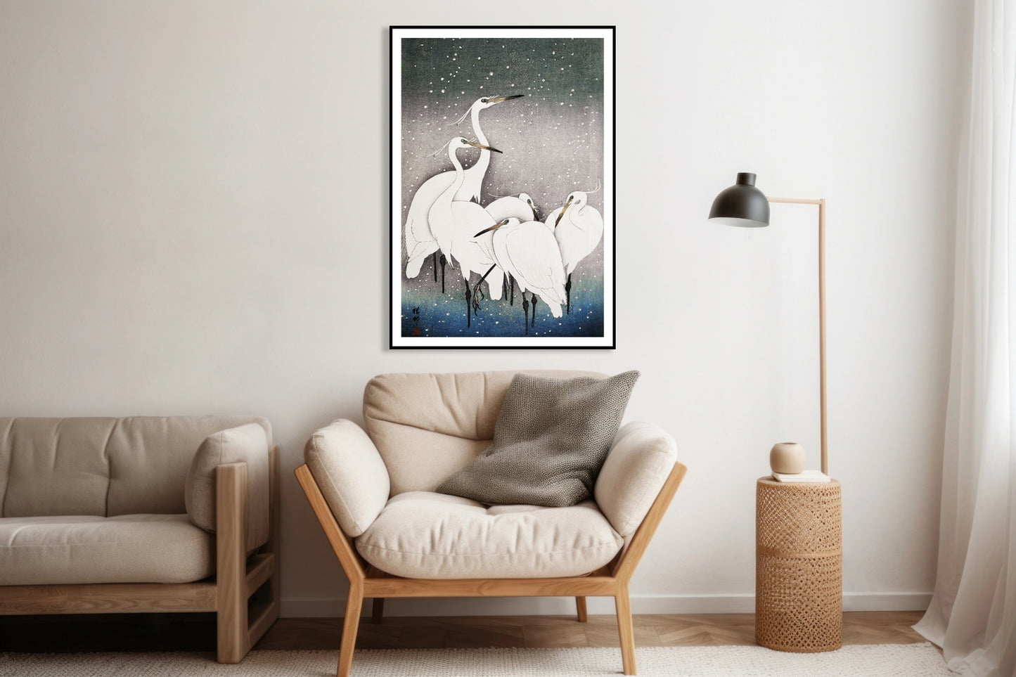 Plakat  Group of Egrets, Koson Japoński Vintage do Salonu