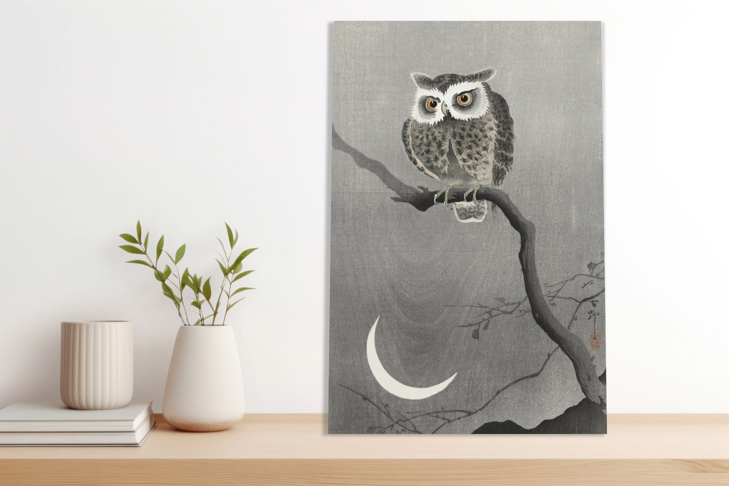 Obraz  Long-Eared Owl, Koson Japoński Vintage do Salonu