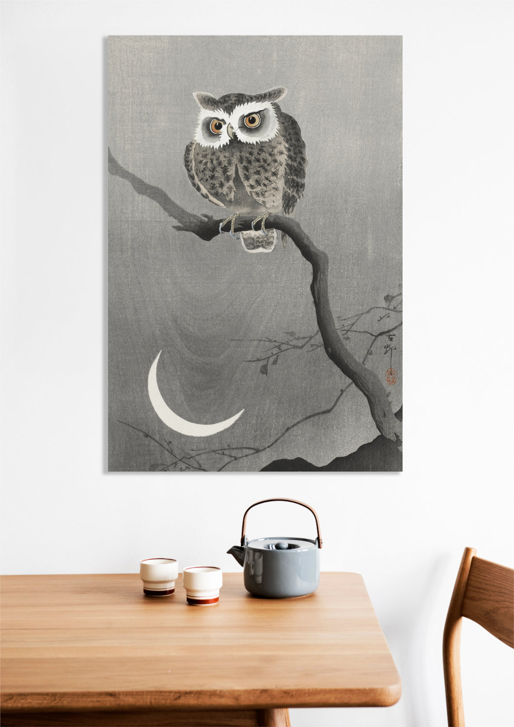 Obraz  Long-Eared Owl, Koson Japoński Vintage do Salonu