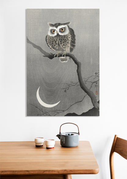 Obraz  Long-Eared Owl, Koson Japoński Vintage do Salonu