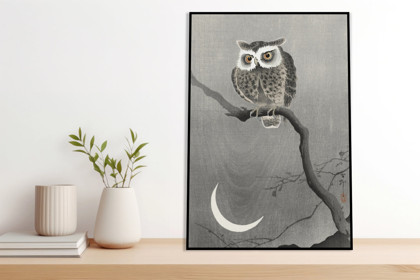 Plakat  Long-Eared Owl, Koson Japoński Vintage do Salonu