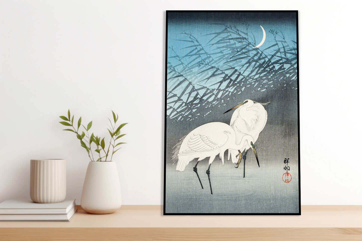 Plakat  Egrets and Reeds, Koson Japoński Vintage do Salonu