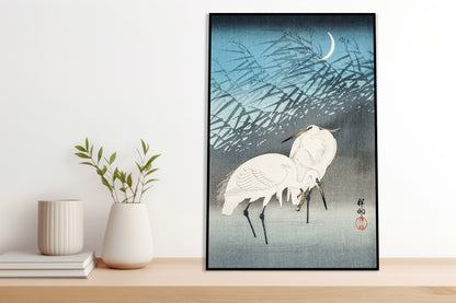 Plakat  Egrets and Reeds, Koson Japoński Vintage do Salonu