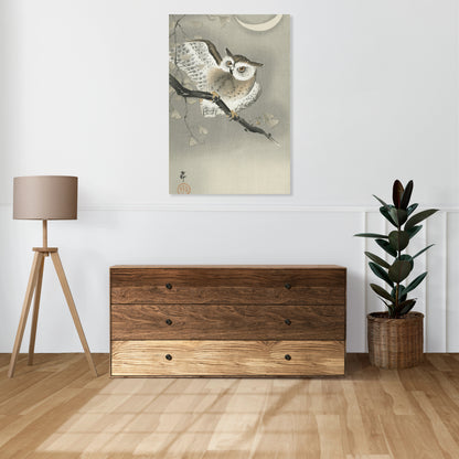 Obraz  Long-Eared Owl 2, Koson Japoński Vintage do Salonu