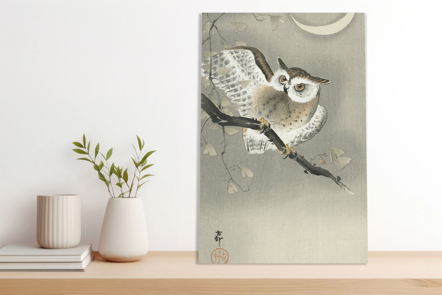 Obraz  Long-Eared Owl 2, Koson Japoński Vintage do Salonu
