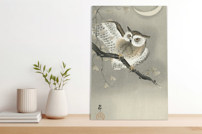 Obraz  Long-Eared Owl 2, Koson Japoński Vintage do Salonu