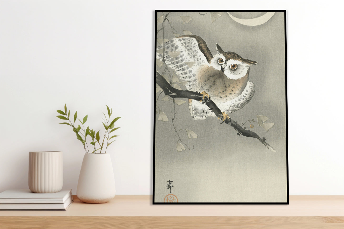 Plakat  Long-Eared Owl 2, Koson Japoński Vintage do Salonu