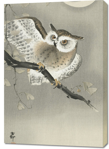 Obraz  Long-Eared Owl 2, Koson Japoński Vintage do Salonu