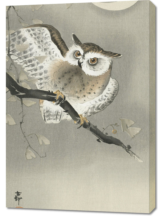 Obraz  Long-Eared Owl 2, Koson Japoński Vintage do Salonu
