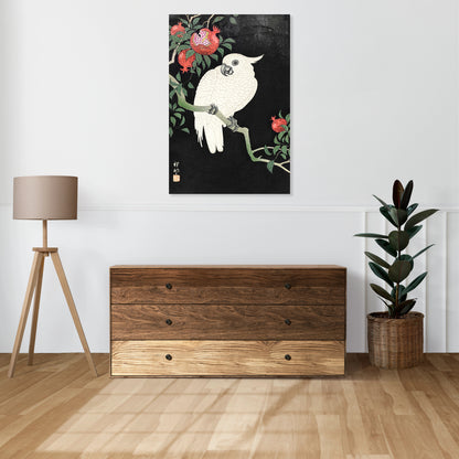 Obraz  Cockatoo and Pomegranate, Koson Japoński Vintage do Salonu
