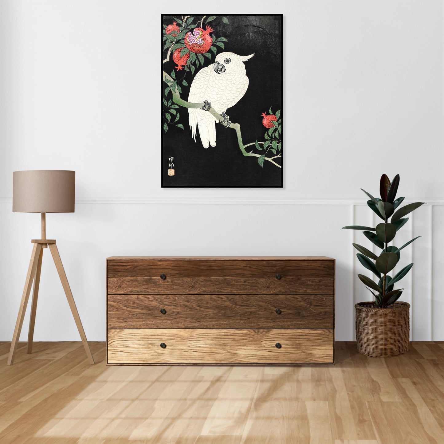 Plakat  Cockatoo and Pomegranate, Koson Japoński Vintage do Salonu