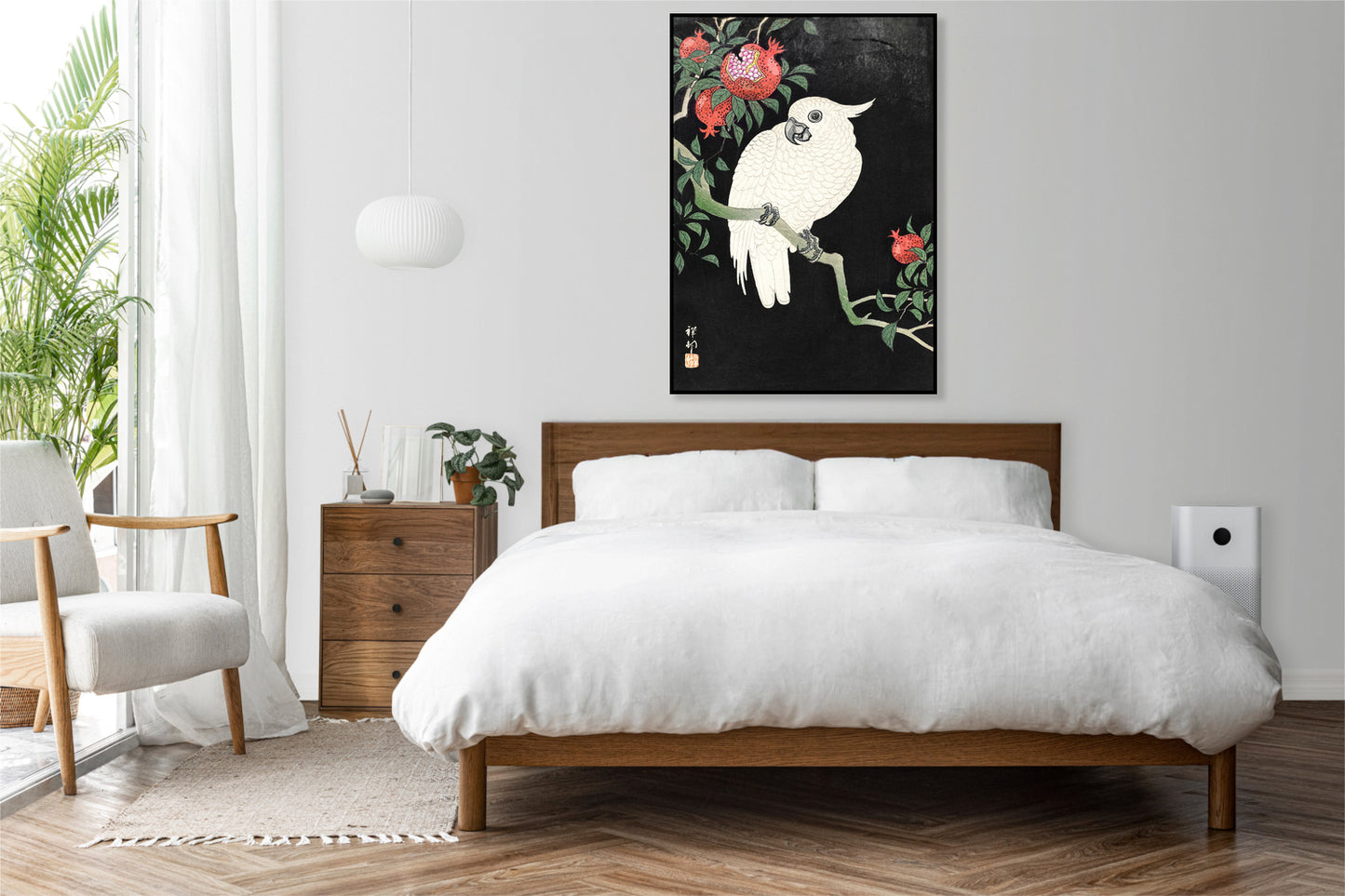 Plakat  Cockatoo and Pomegranate, Koson Japoński Vintage do Salonu