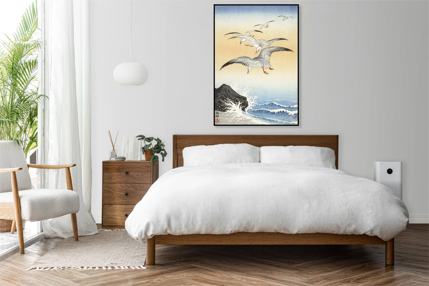 Plakat  Five Seagulls, Koson Japoński Vintage do Salonu