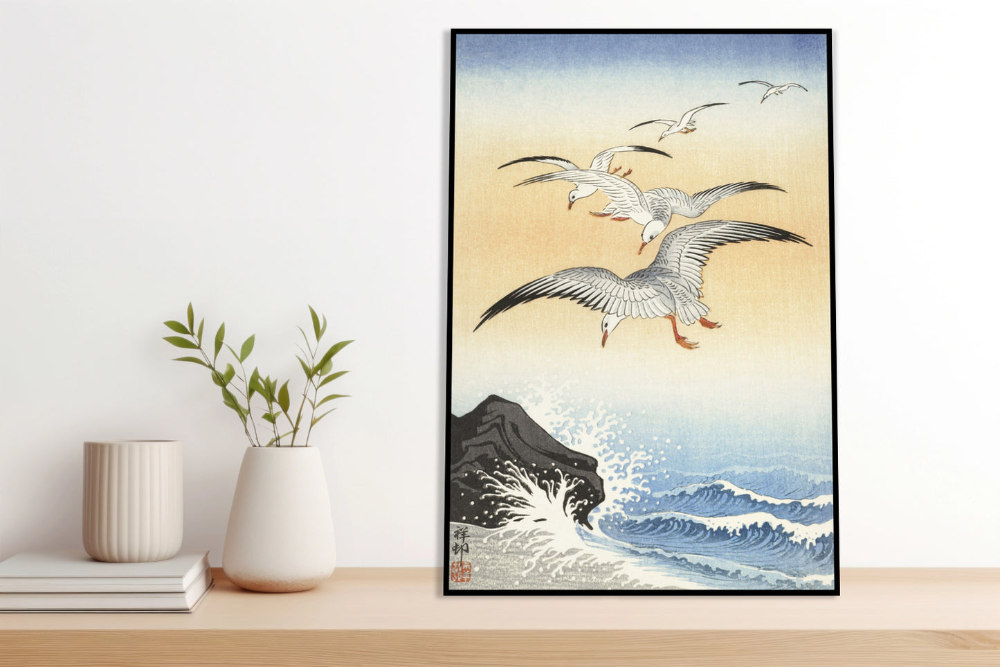 Plakat  Five Seagulls, Koson Japoński Vintage do Salonu