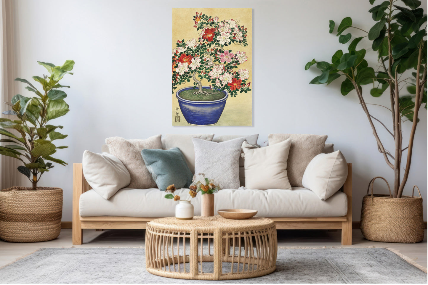Obraz  Blooming Azalea, Koson Japoński Vintage do Salonu