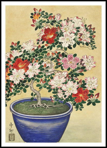 Plakat  Blooming Azalea, Koson Japoński Vintage do Salonu
