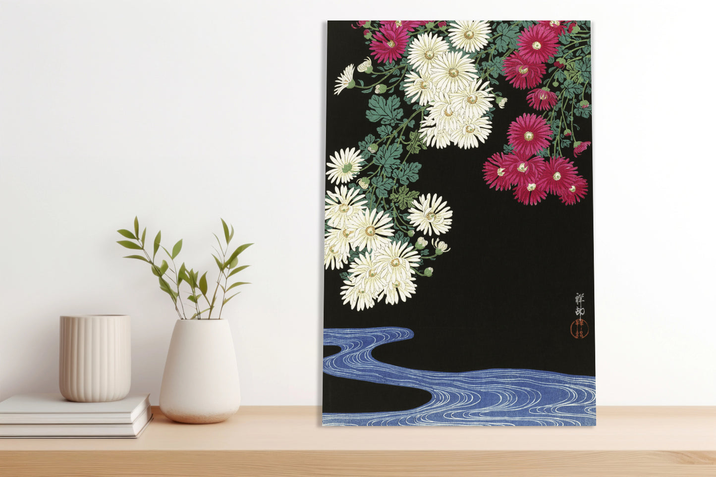 Obraz  Chrysanthemums, Koson Japoński Vintage do Salonu