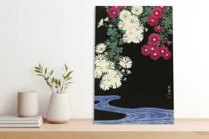 Obraz  Chrysanthemums, Koson Japoński Vintage do Salonu