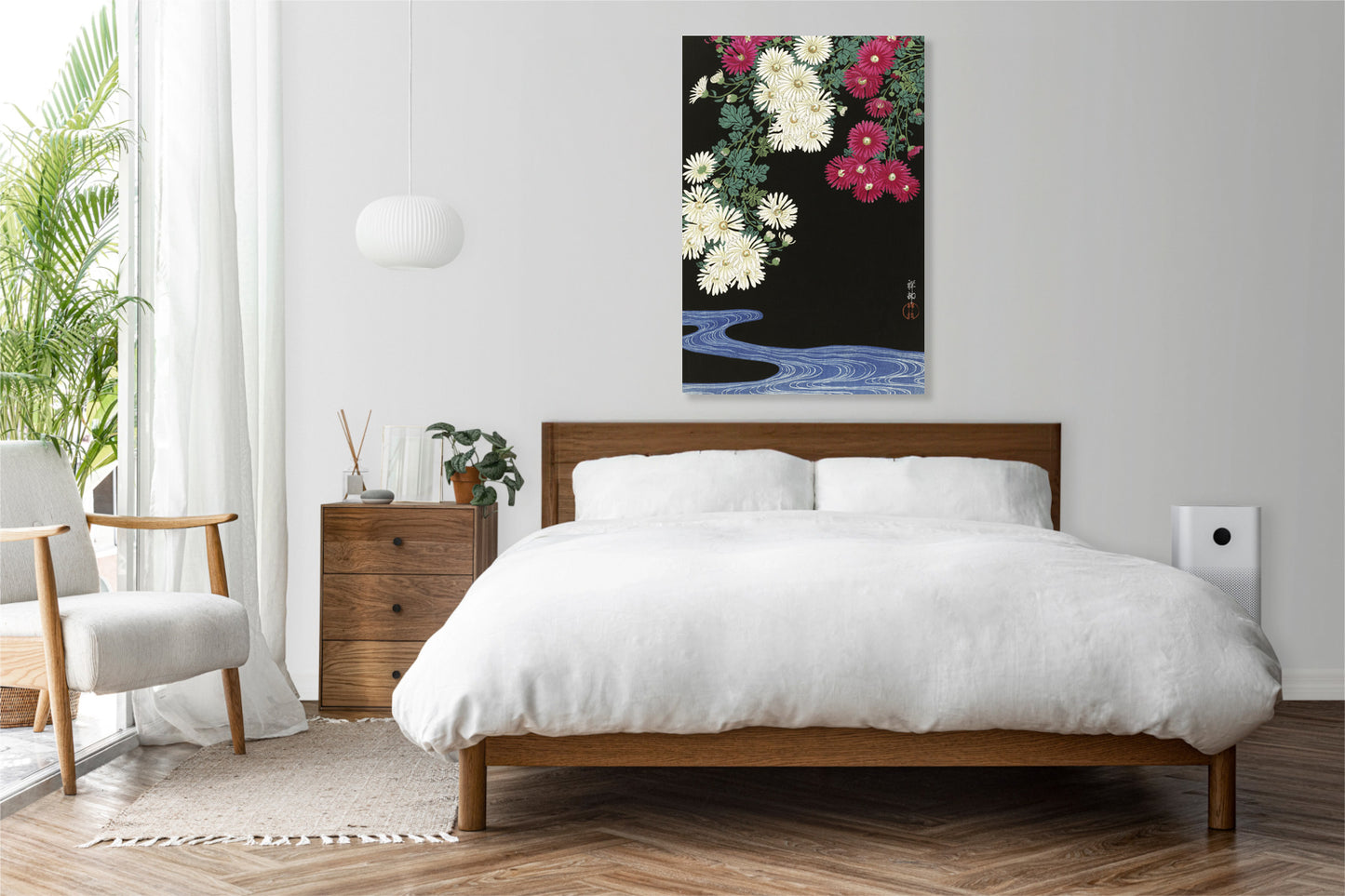 Obraz  Chrysanthemums, Koson Japoński Vintage do Salonu