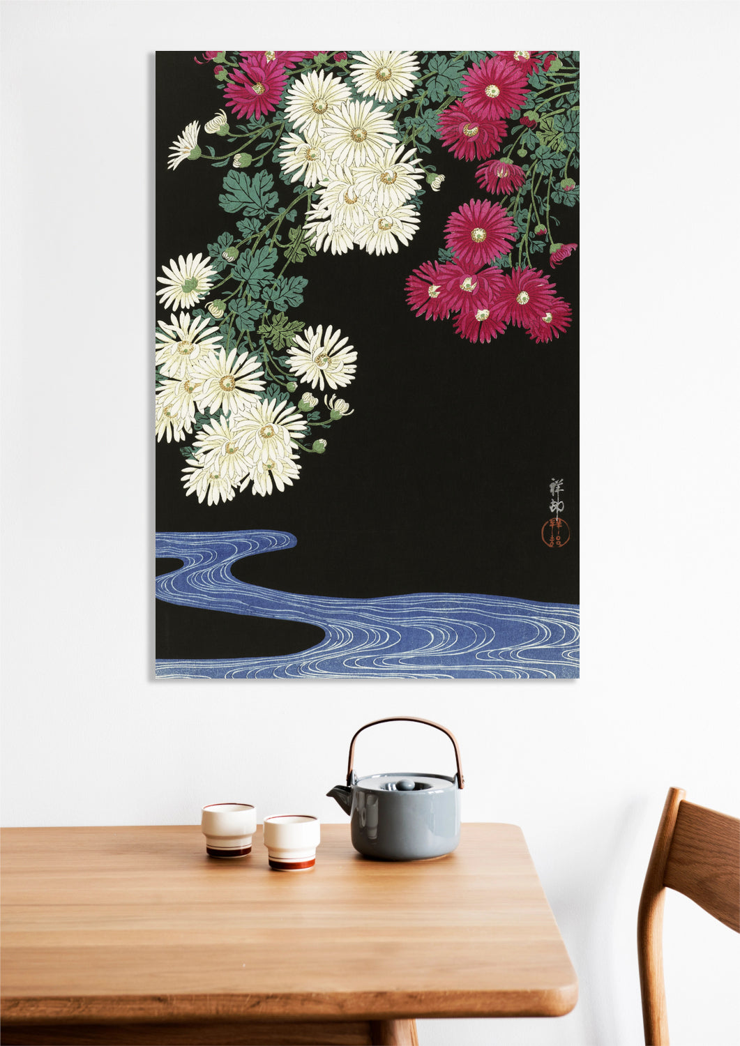 Obraz  Chrysanthemums, Koson Japoński Vintage do Salonu