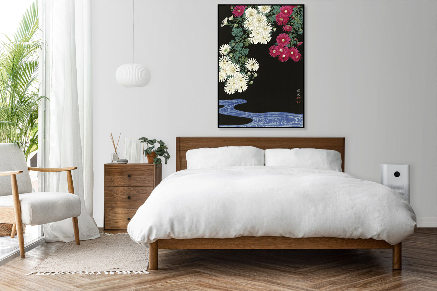 Plakat  Chrysanthemums, Koson Japoński Vintage do Salonu