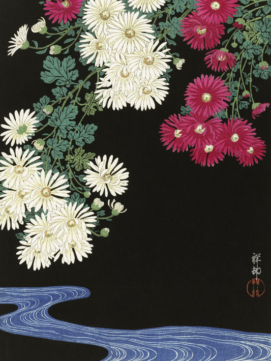 Plakat  Chrysanthemums, Koson Japoński Vintage do Salonu