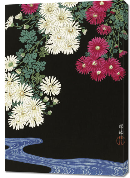 Obraz  Chrysanthemums, Koson Japoński Vintage do Salonu