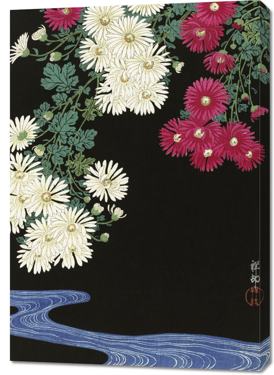 Obraz  Chrysanthemums, Koson Japoński Vintage do Salonu
