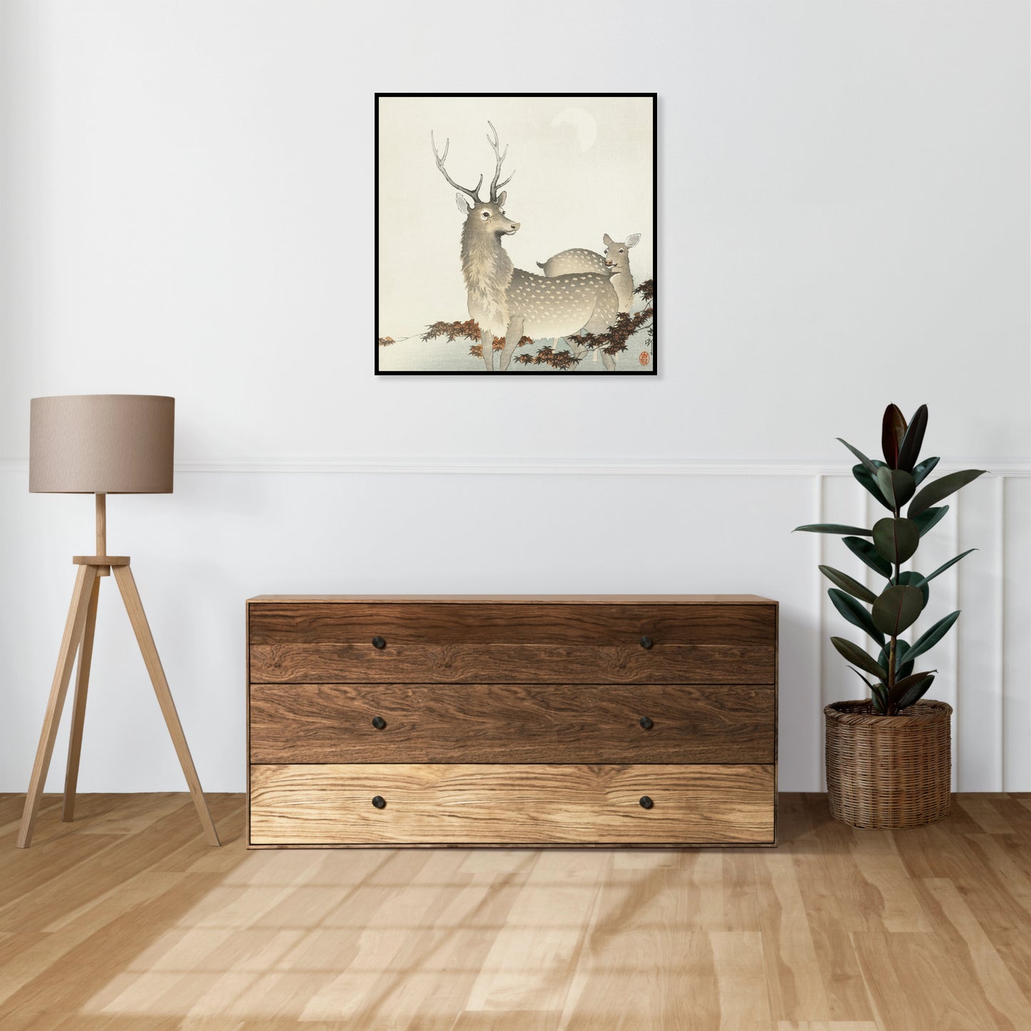 Plakat  Couple of Deers, Koson Japoński Vintage do Salonu