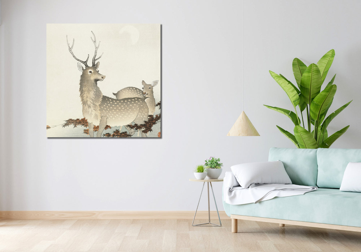 Obraz  Couple of Deers, Koson Japoński Vintage do Salonu