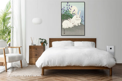 Plakat  Rabbits at Full Moon, Koson Japoński Vintage do Salonu