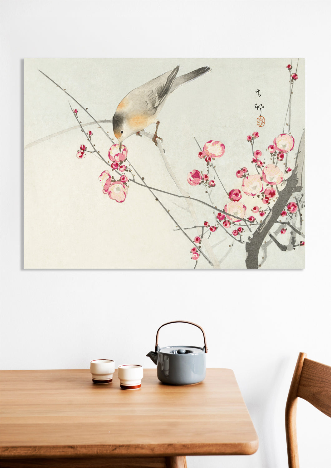 Obraz  Songbird on Blossom Branch, Koson Vintage do Salonu