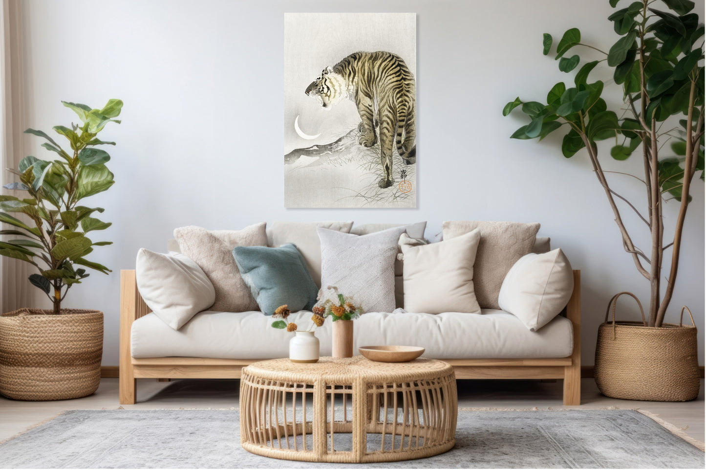 Obraz  Roaring Tiger, Koson Japoński Vintage do Salonu